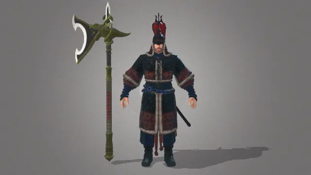 游戏模型 人物模型 古代将军 游戏皮肤