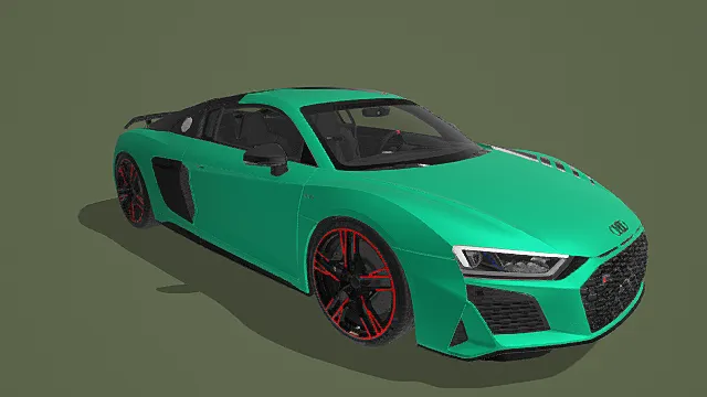 奥迪R8 V10高性能跑车3D模型