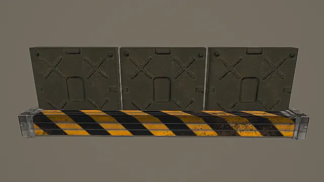 复古工业风升降式道闸3D模型