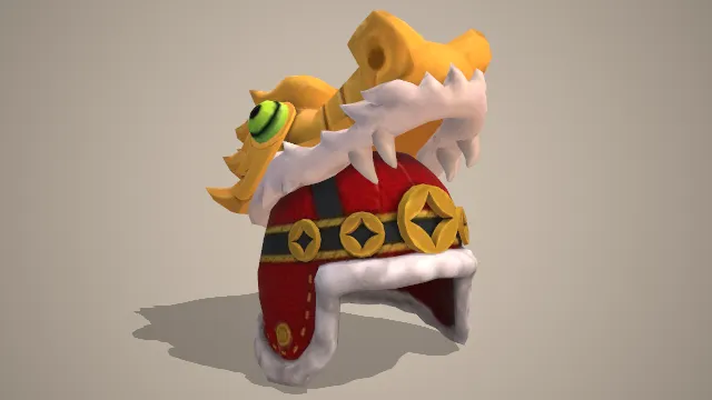 龙头帽子红色保暖帽