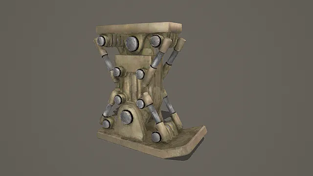 废土折叠风液压支撑机构3D模型