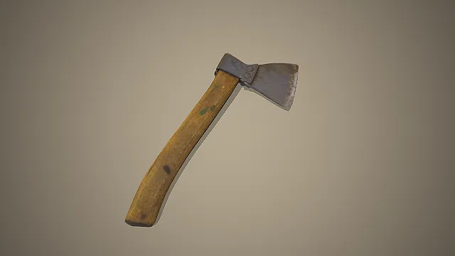 写实风格  老式斧头  复古伐木工具  生存游戏武器