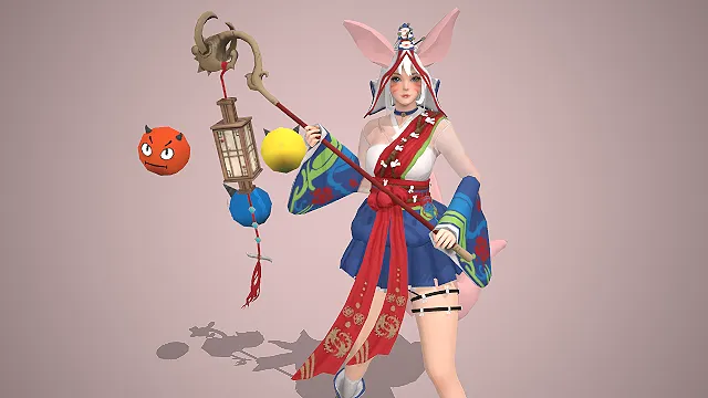 兔耳巫女  灯笼法杖  式神  召唤师