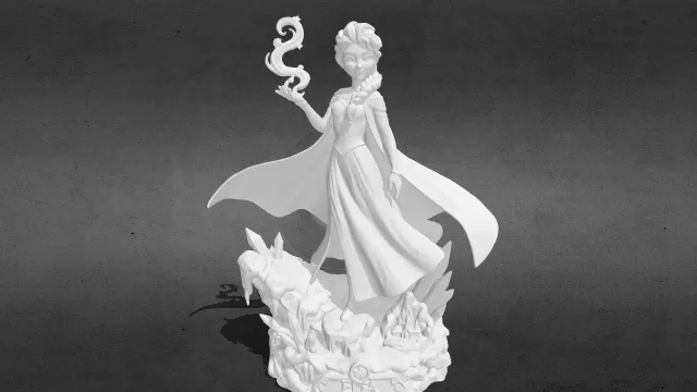冰雪奇缘 艾莎 stl.stl