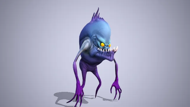 变异  大脑袋  尖刺  怪物  上大下小