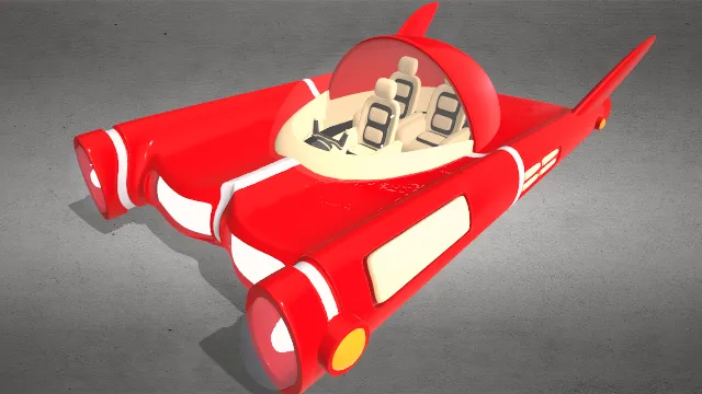 风格化可飞行复古汽车蒸汽朋克