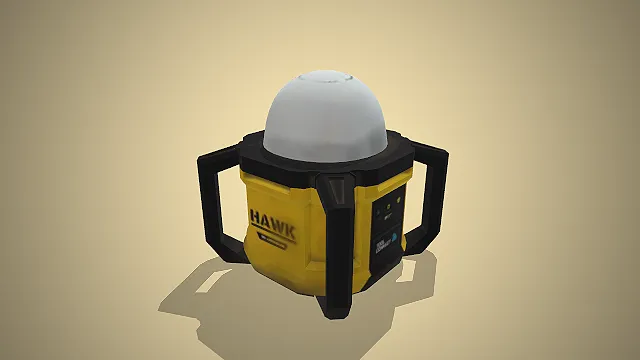 工业检修灯  双提手设计  写实模型  场地应急灯  照明设备