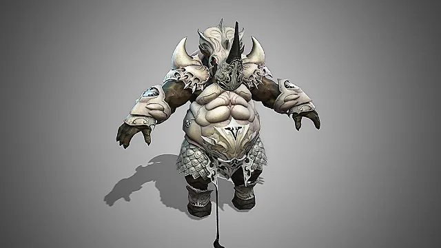 白犀重甲悍将  犀首人身  犀牛人  犀牛怪物  游戏模型