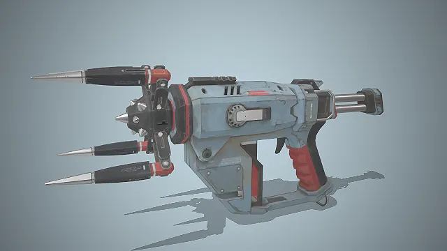 科幻近战改装枪  模块化机械设计  硬核废土风  近战形态