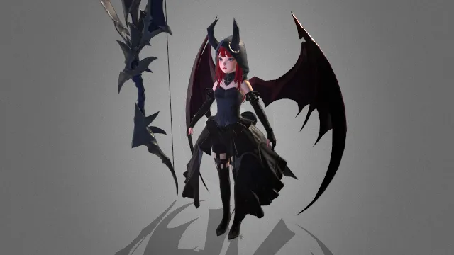 游戏模型 人物模型 龙族少女 游戏皮肤