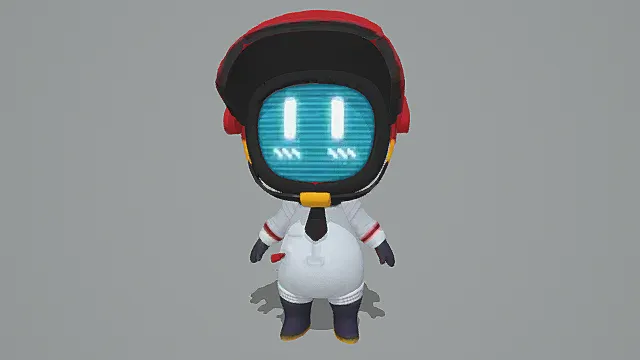 赛博萌系宇航玩偶3D模型