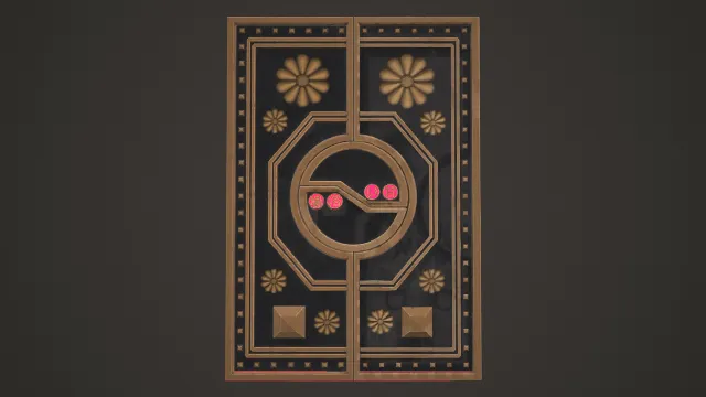 赛博朋克日本风格机械开门动画