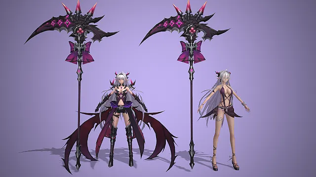 暗黑系镰刀  恶魔精灵  冷艳御姐  恶魔元素