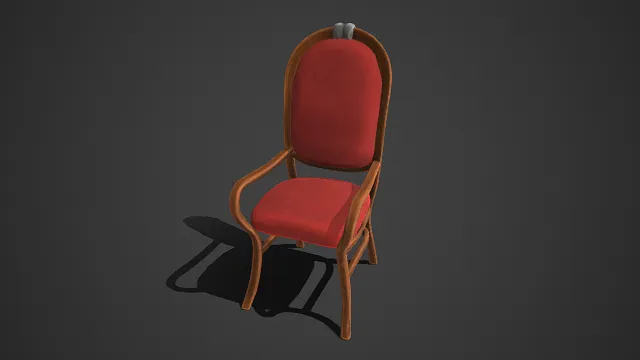 复古风格  单人扶手椅  弧形设计  经典优雅  家具单品  3D 模型