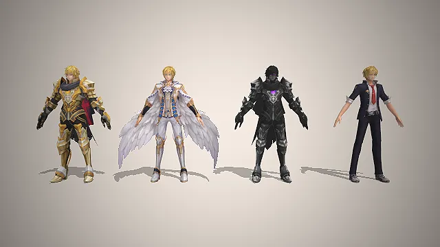 男性角色  多风格铠甲  帅气王子  二次元养成角色