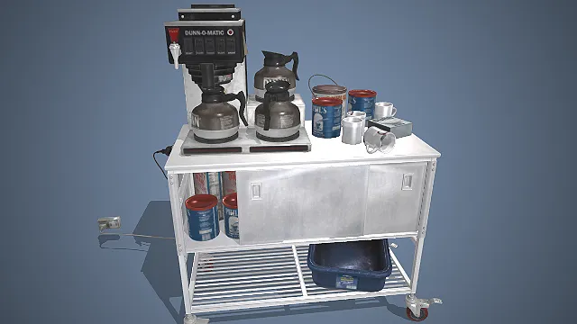 商用咖啡工作站  不锈钢操作台  工业风设计  餐饮设备