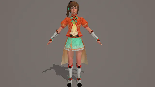 赤翠娇娥·灵动型江湖侠女套装