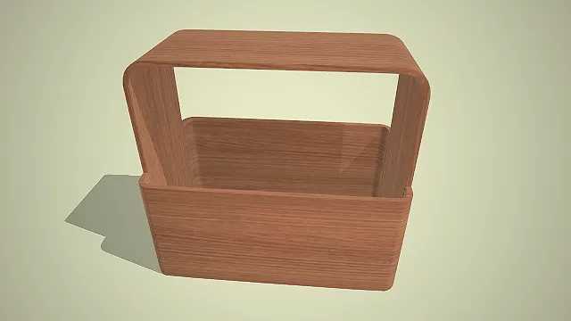 日式弯曲木收纳篮  家居收纳  开放式储物槽  现代家居