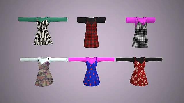 叠穿裙装  吊带裙外搭  甜酷少女风  收腰设计