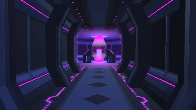 科幻走廊光环实验室空间站展示台