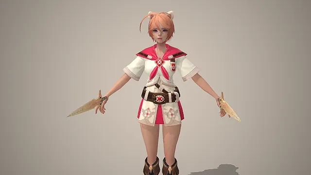 猫耳少女刺客  萌系服饰  双匕首近战  兽耳萌娘