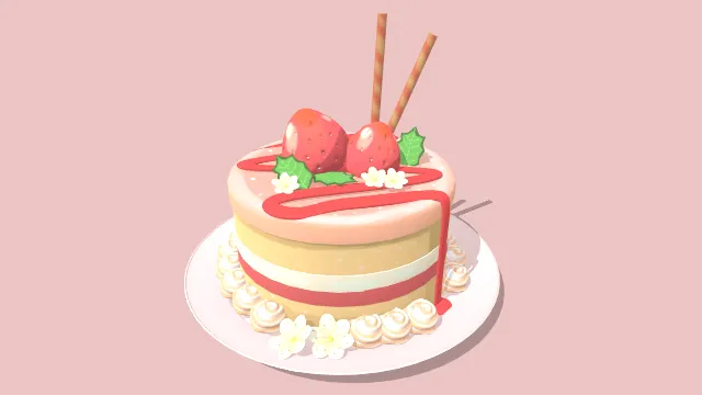 草莓蛋糕甜品烘焙食物