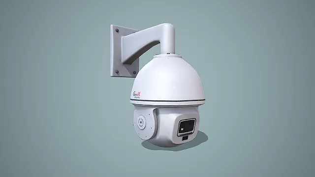 壁挂式球形安防监控摄像头 3D 模型