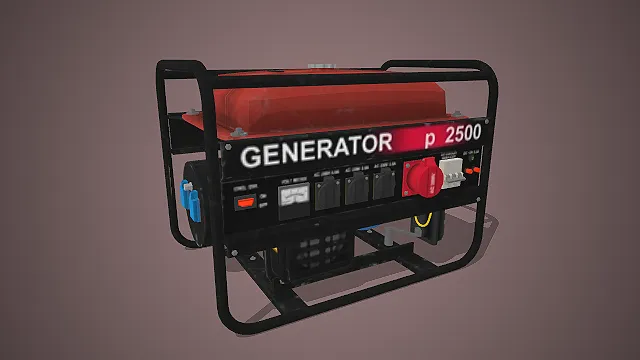 便携式发电机  应急电力道具  做旧磨损  工业设备