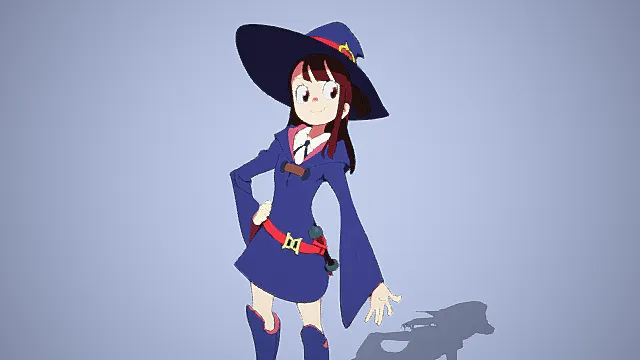 小魔女 学院风 卡通角色 3D模型