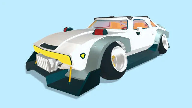 卡通风格化汽车跑车赛车模型