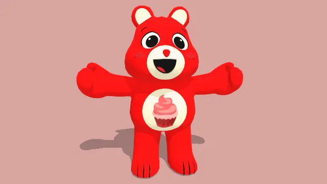 卡通风格可爱的小熊毛绒玩偶玩具