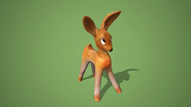 釉面斑点小鹿陶瓷装饰摆件