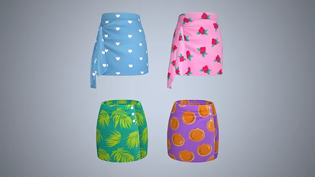 度假风包臀裙  四色印花  甜美少女风  夏日限定