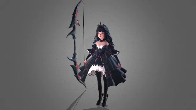 游戏人物 人物模型 吸血鬼公主 游戏皮肤