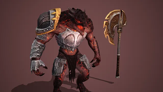 WarChief   韩风格游戏人型怪物模型带武器