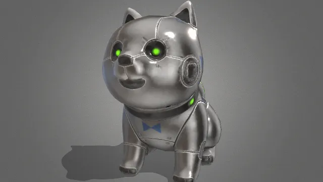 机器柴犬宠物狗玩具科技模型