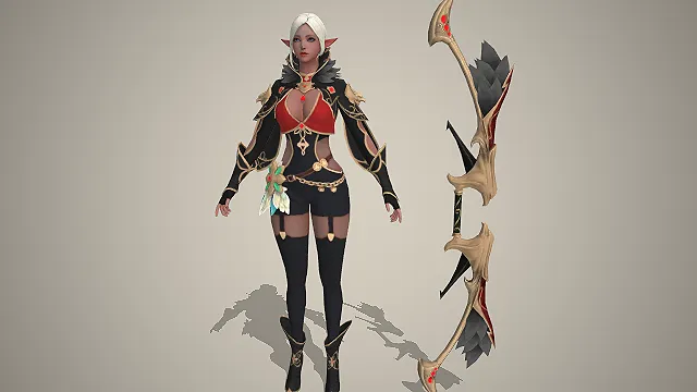 精灵猎手  奇幻铠甲  骨羽长弓  精灵族角色