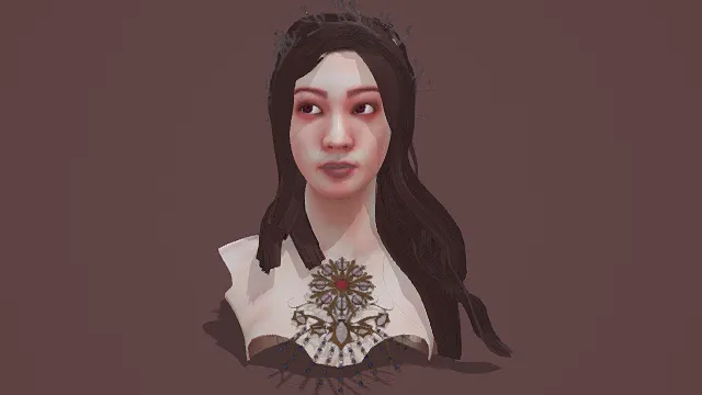 3D卡通风格人物胸像模型，创意设计（3D胸像、卡通风格、复古华丽风，胸像主题）