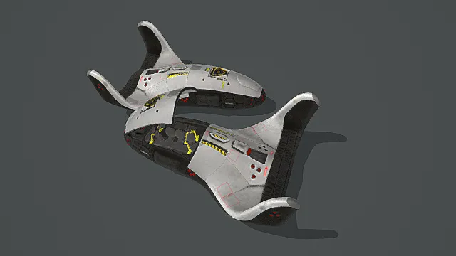 卡通风格科幻逃生舱载具3D模型