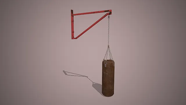 壁挂式沙袋架  健身道具  做旧锈迹  复古训练器材