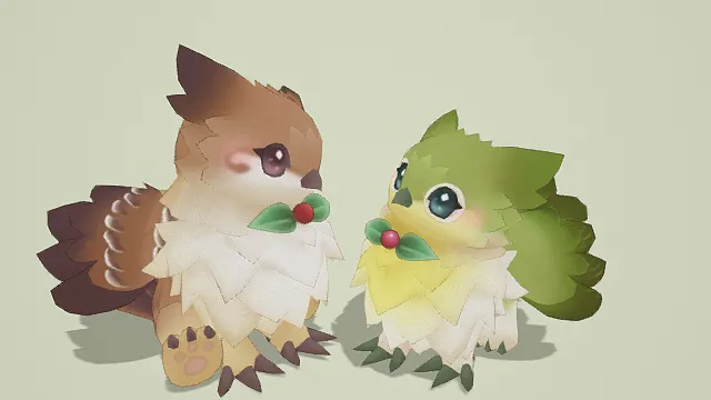 3D卡通风格奇幻小动物角色群模型，创意设计（3D角色、卡通风格、可爱奇幻风，角色设计主题）