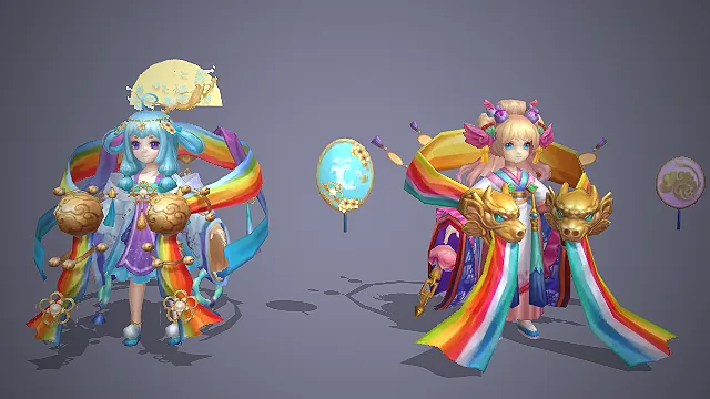 古风萌系  团扇法器  东方神话  祥瑞元素