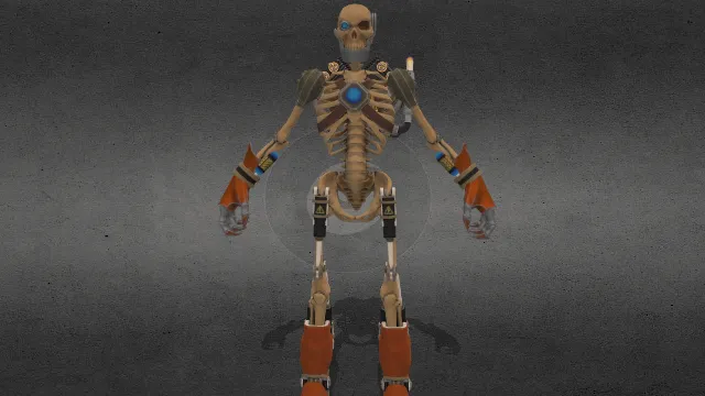 骷髅骨架机械组合角色模型