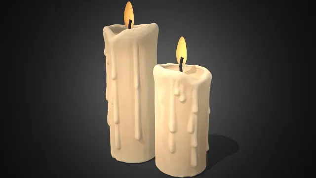 冒险者营地摆设燃烧的蜡烛