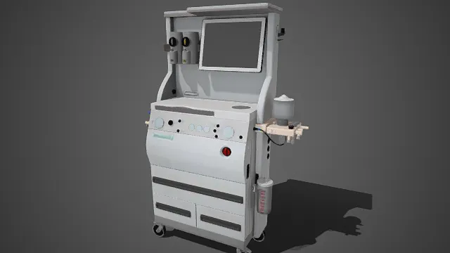 医用移动诊疗设备  白色  多功能医疗仪器  便携  操作台  推车式