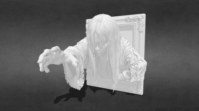 贞子 3D恐怖相框效果STL.stl