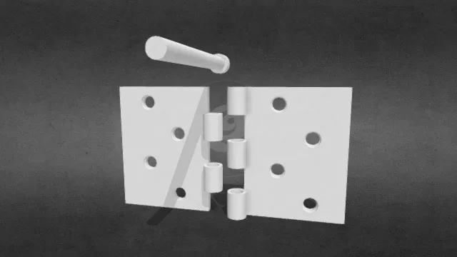 一个金属门铰_obj.obj