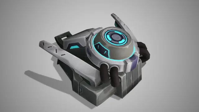 赛博朋克背包，使用卡通风格制作