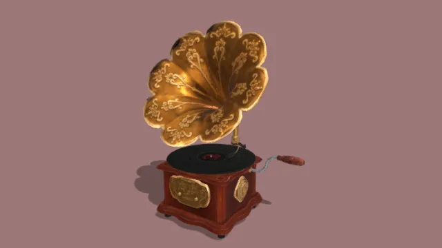 老式留声机 家具 古董留声机