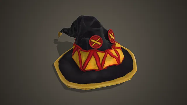 怪诞涂鸦巫师帽模型